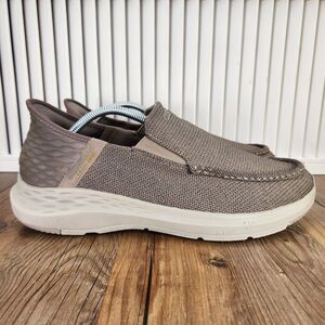 Skechers Parson Ralven Hands Free Slip-Ins Mens Sz 11 Taupe Moc Toe Shoes 204804